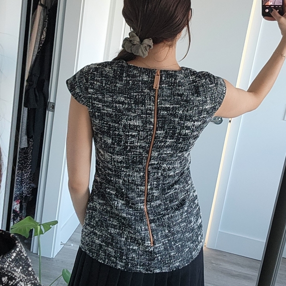Ted Baker London Lucina V-Neck Tweed Dress - Picture 4 of 7